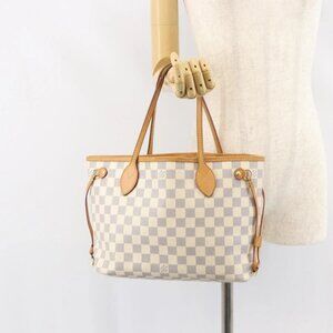 LOUIS VUITTON Damier Azur Neverfull PM Tote Bag
